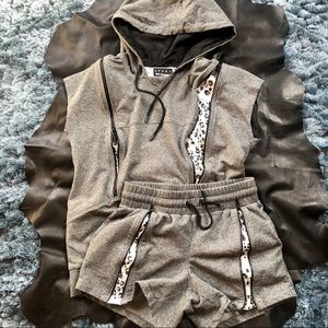 🆕No Tags The Kooples Shorts and Sleeveless Hoody